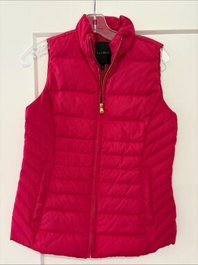 Talbots Hot Pink Quilted Puffer Vest